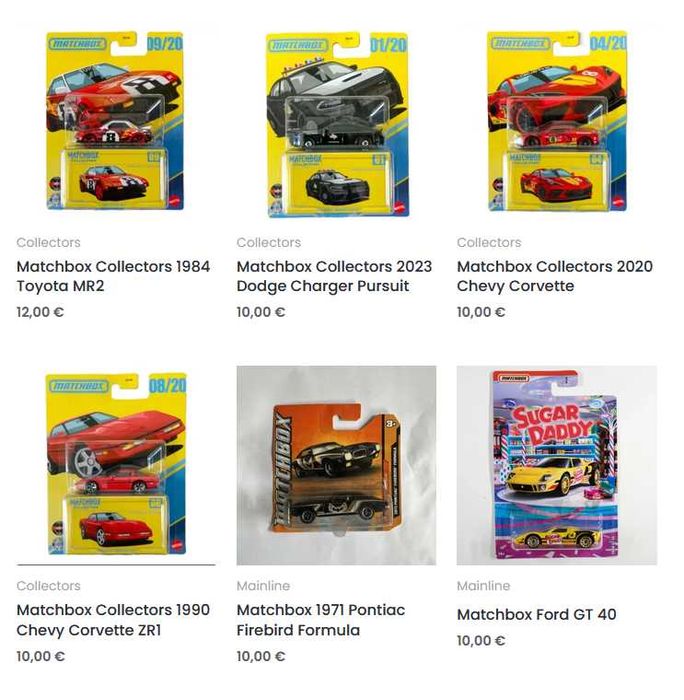 Matchbox, MiniGT, Pop Race, Tarmac Works, Tomica, Welly (1:64 нови)