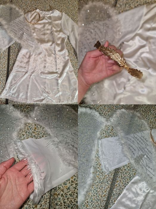 Ангелски комплект с красива тиара за момиче 3-4 години