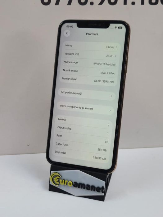 Telefon mobil Apple iPhone 11 Pro Max, 256GB, Gold -P-