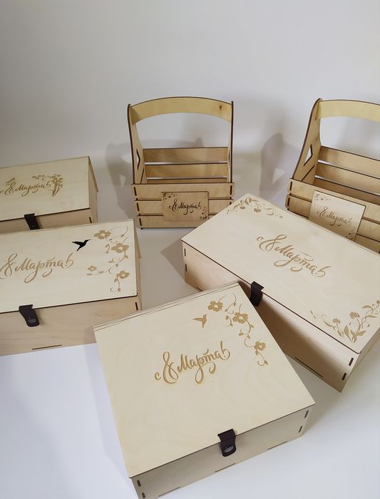 Деревянные подарочные коробки