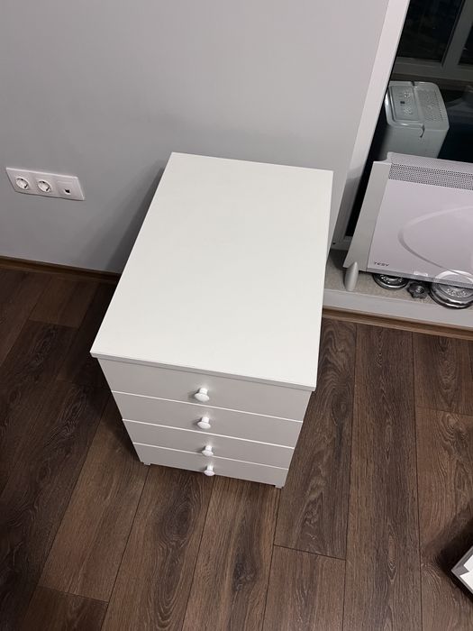 Бял контейнер ПДЧ 4 чекмеджета