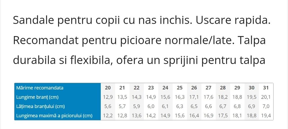 Sandale/papuci copii  DD Step mărimea 22