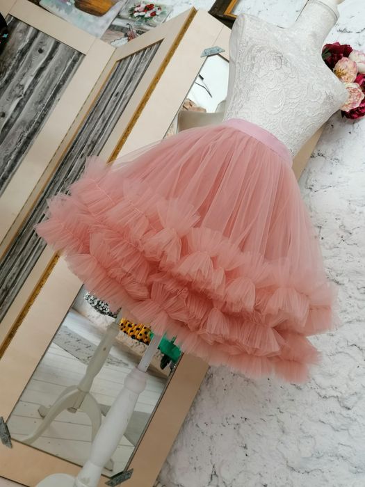 Fusta tulle pompom