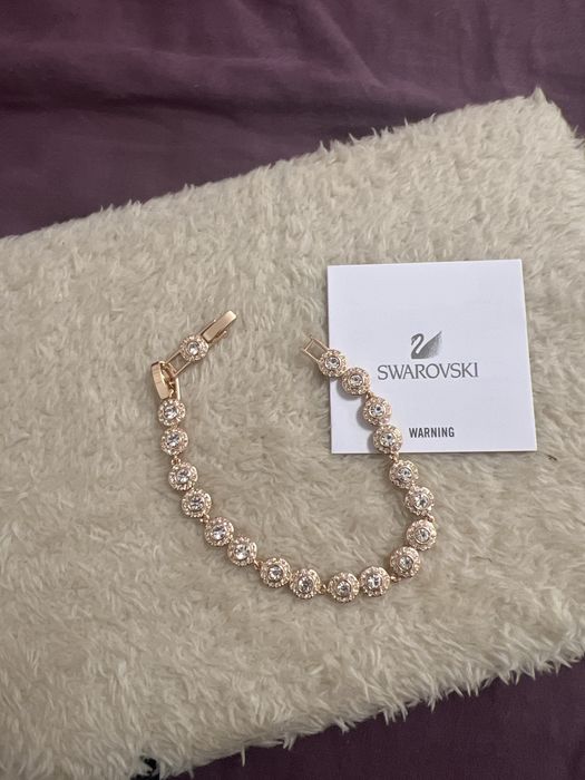 bratara swarovski gold rose