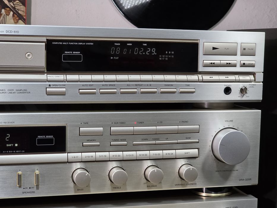 Linie audio DENON, deck dr-m30hx, 3 head, receiver, cd player, boxe