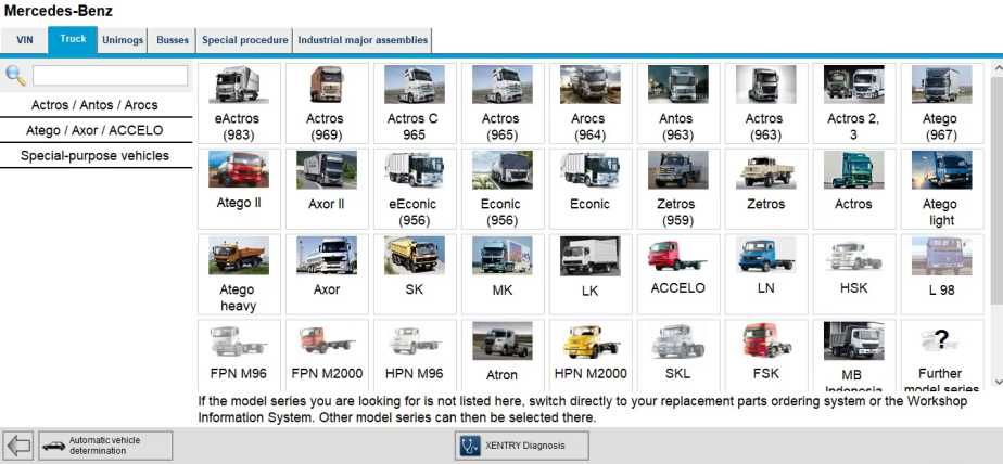 Vand interfata Mercedes Xentry MB SailDiag M1