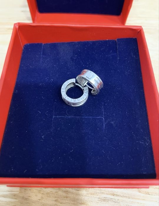 Серебряные серьги Bvlgari