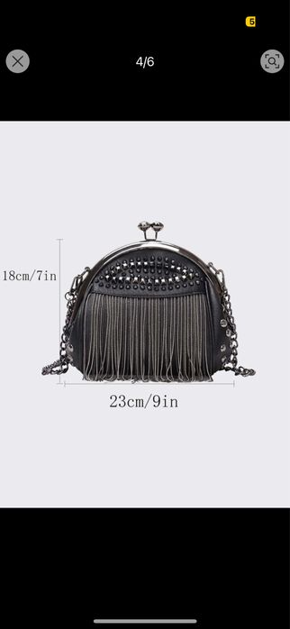 Дамска чанта през рамо и къса дръжка