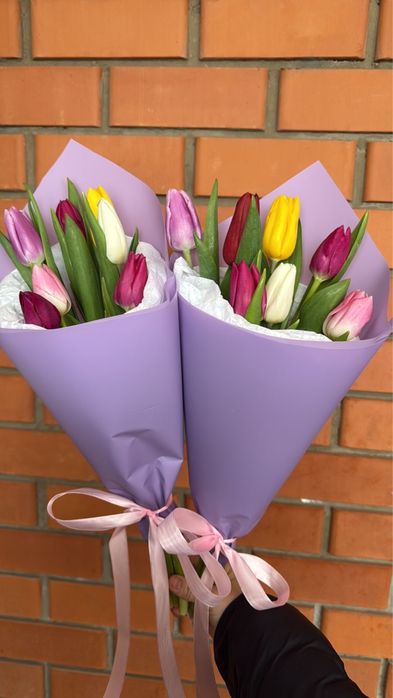 Тюльпаны по 800 тг с оформлением