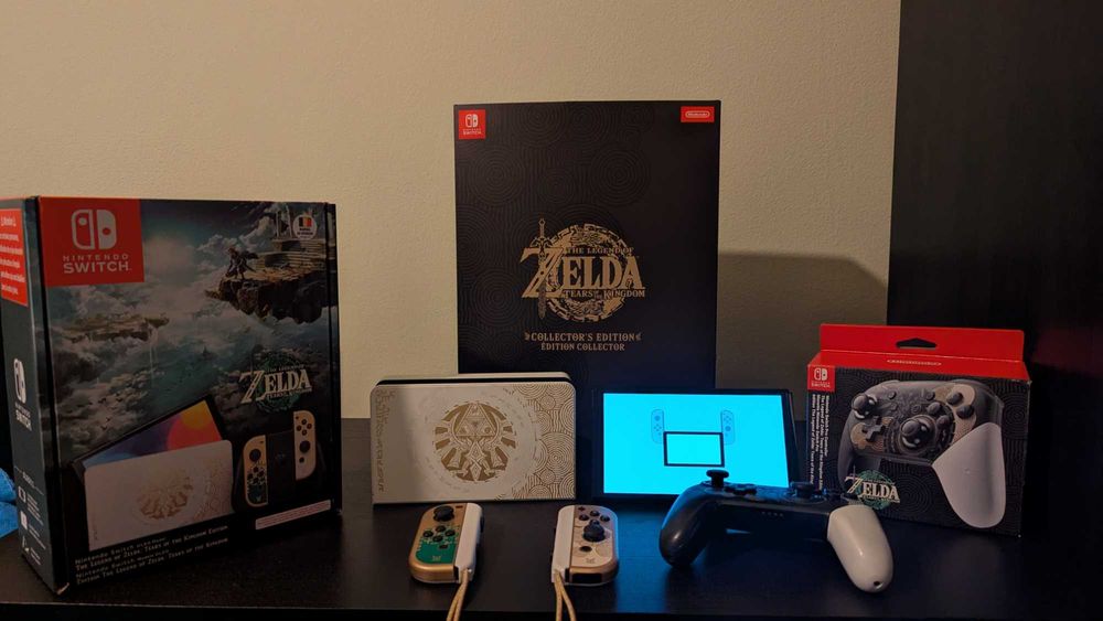 Nintendo Switch OLED Zelda Edition + Controller + Joc