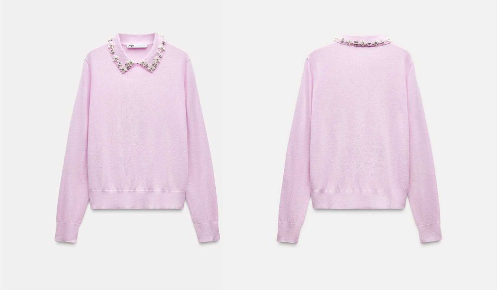 Пуловери с камъчета и вълна на Zara, S/M