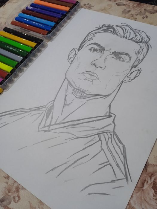 RONALDO rasmi. A3 Portret.