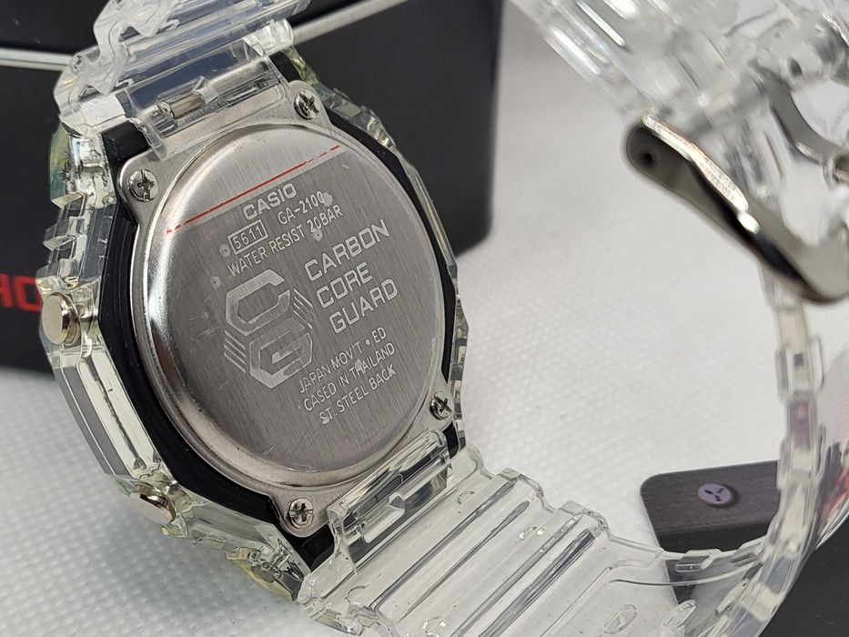 Ceas Sport Casio g shock ga 2100 Jellyfish , Transparent verde , Nou,Garantie 2 ani