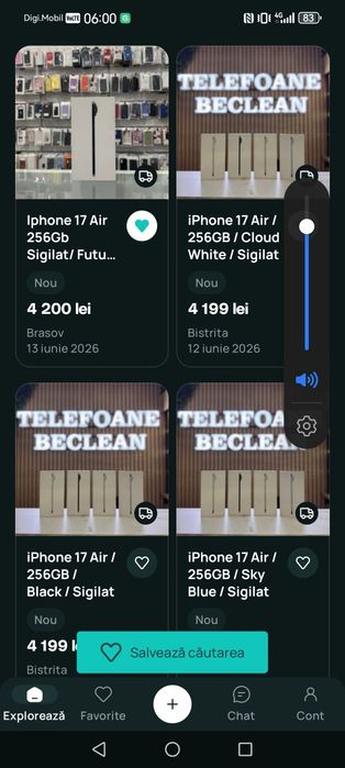 IPhone 17 air nou sigilat garanție 2 ani