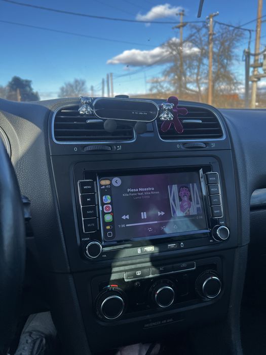 Player auto cu ecran tactil, compatibil cu Apple CarPlay, Android Auto și redare USB