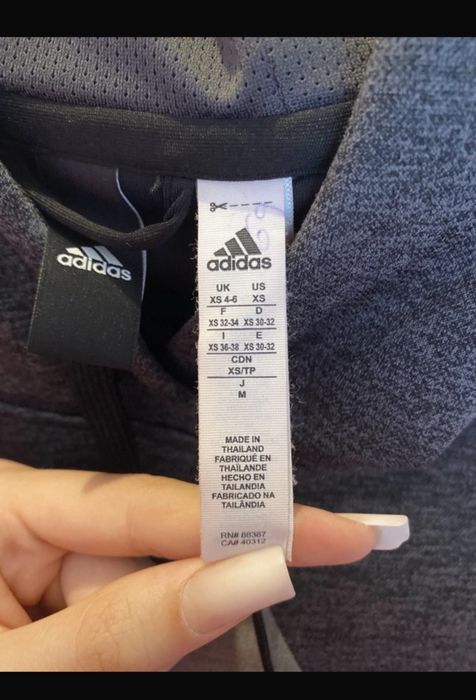Adidas hoodie gray pocket