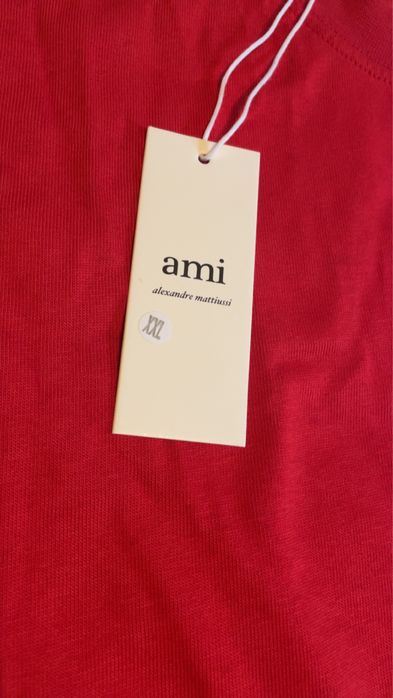 Tricou Ami Paris Rosu ,XXL
