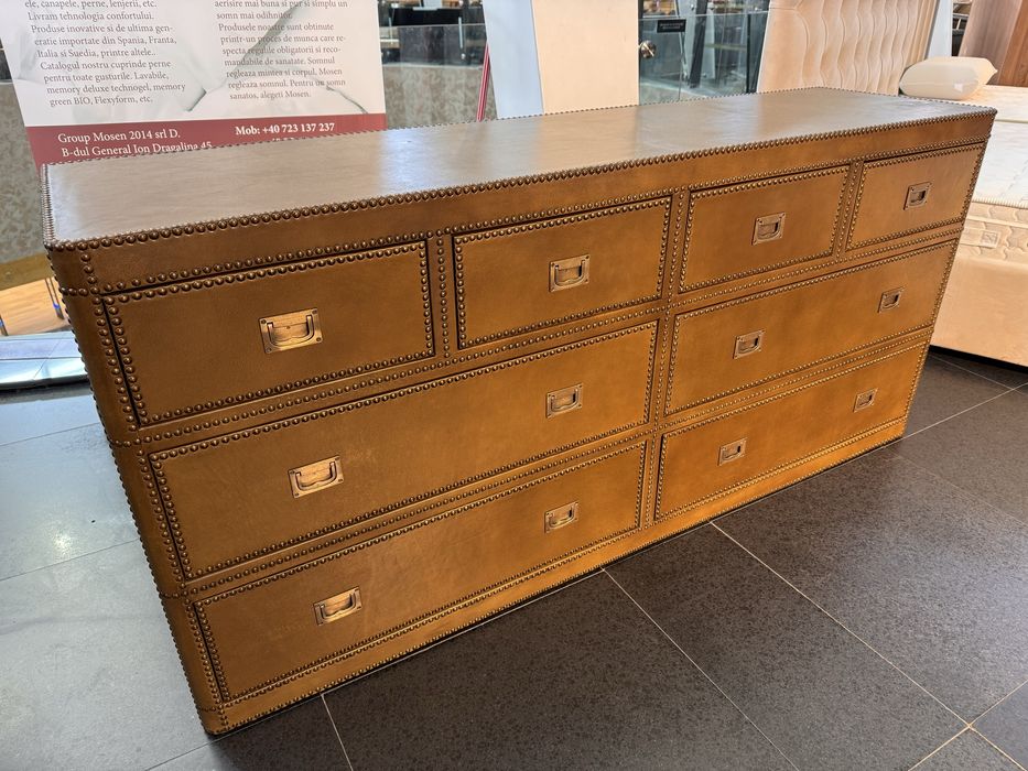 Comoda lemn piele naturala 180 cm