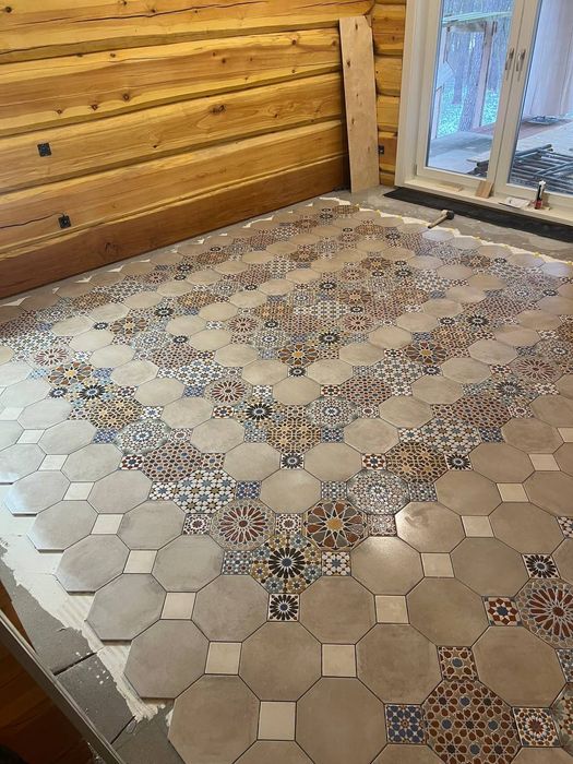 Кафель төсеу — Укладка кафеля.