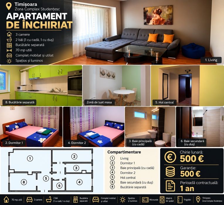 Direct de la proprietar. Disponibil din 1 noiembrie