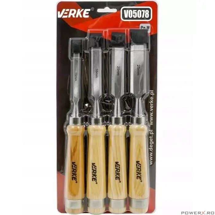 Set 4 dalti pentru lemn 10-16-20-25 mm Verke