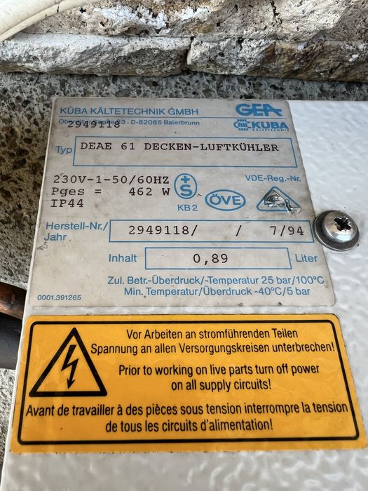 Camera frigorifica echipata complet