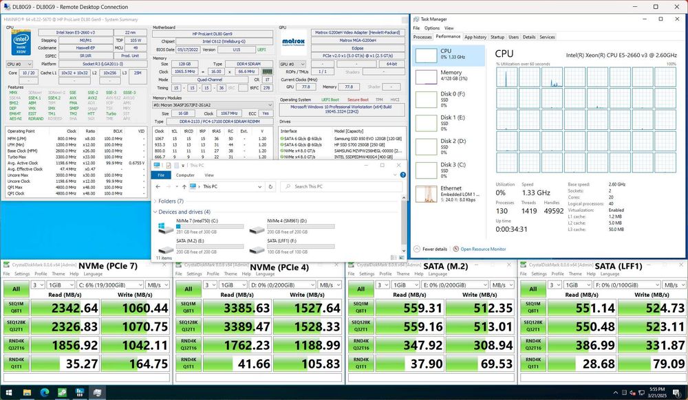 Server Dual CPU Xeon 20 Cores, 10x SATA3, 6x NVMe, 6x GigabitLAN