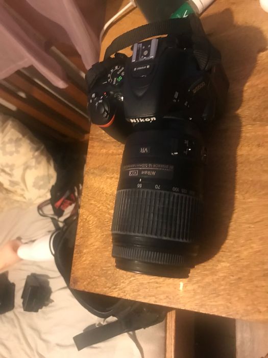 Nikon D 5500 с два обектива 18/55 и 55/300 Nikon AF