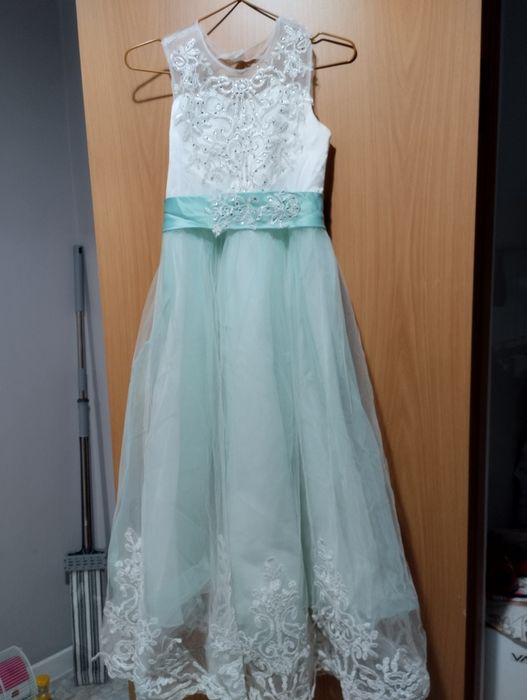 Детское платье бирюза