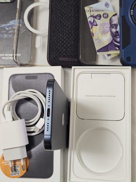 Iphone 15 pro max blue titanium 256 GB stare ca nou full box