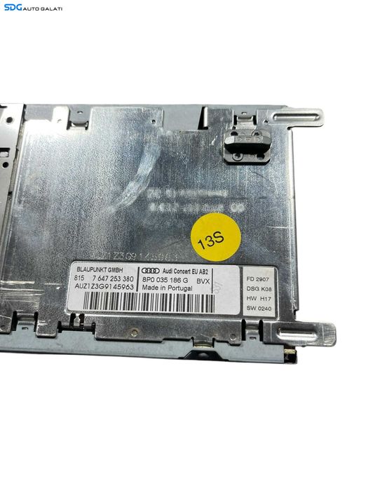 Radio CD Player Audi Concert Fara Safe Code Audi A3 8P 2004 - 2013 Cod 8P0035186G 7647253380 [B3814]