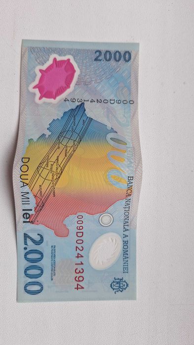 Bancnota ECLIPSA 2000 lei din anul 1999 în stare foarte bună