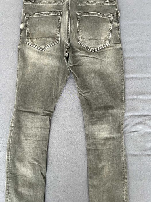 Blugi AllSaints Cigarette Damaged Skinny – Gri – Mărimea 28