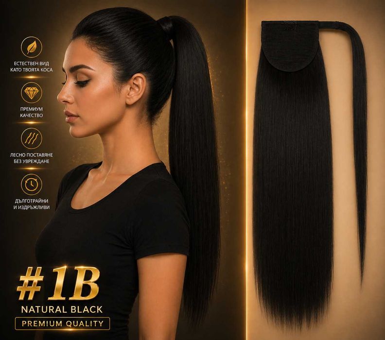 Естествена опашка за всеки ден- моментален обем и стил!