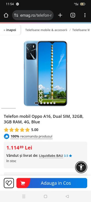 Schimb Oppo A16 4/64 GB