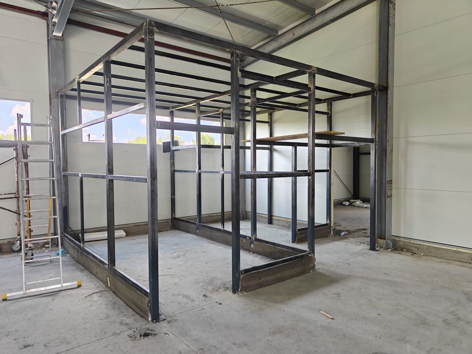 Vestiare incaperi delimitari structuri hale meltalice