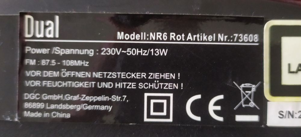 Ретро стерео система Dual NR6 - грамофон, FM радио, CD, MP3, SD card.