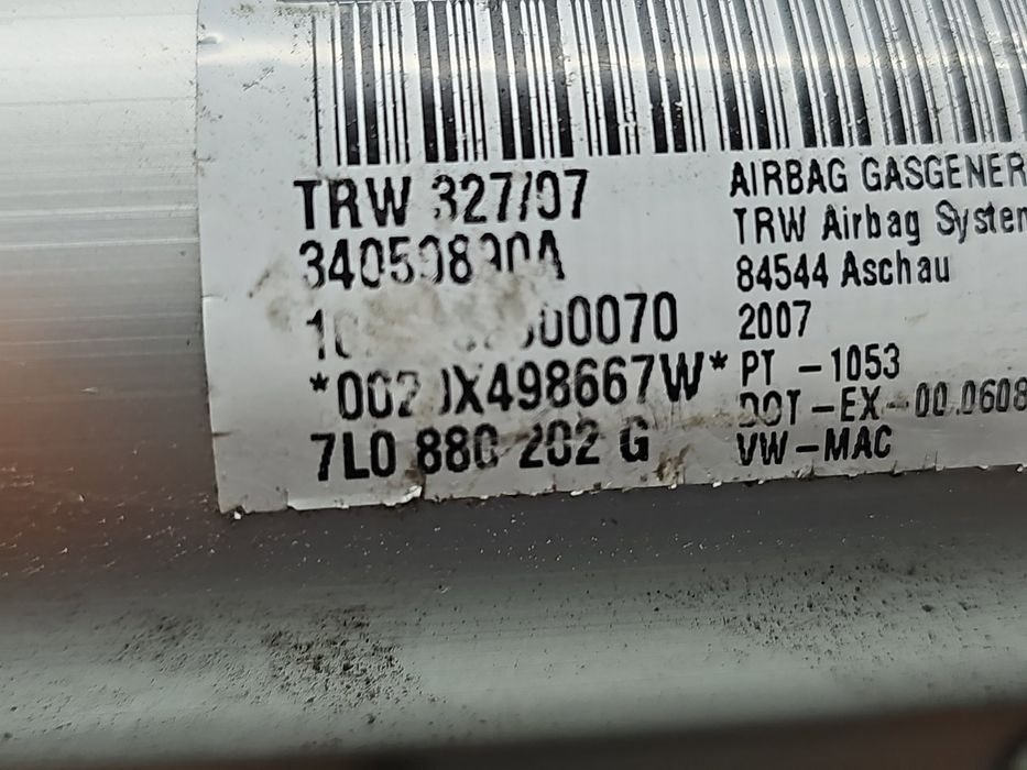 Airbag pasager Volkswagen Touareg (7LA, 7L6) [Fabr 2003-2010] 7L088020