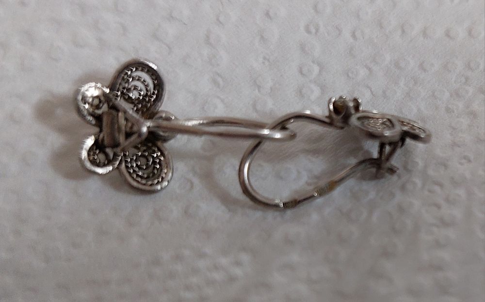 Детские серьги серебро