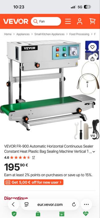 Aparat ambalat semi-automat VEVOR FR-900 – Sigilat pungi Orizontal/Vertical + Gravare/Embosare