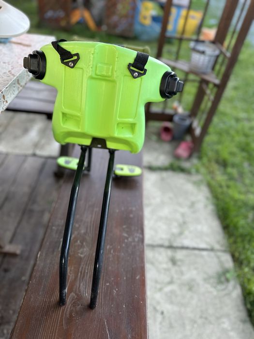 Scaun copii bicicleta, montare frontala, design cu manere, rosu, pentru 8-48 luni