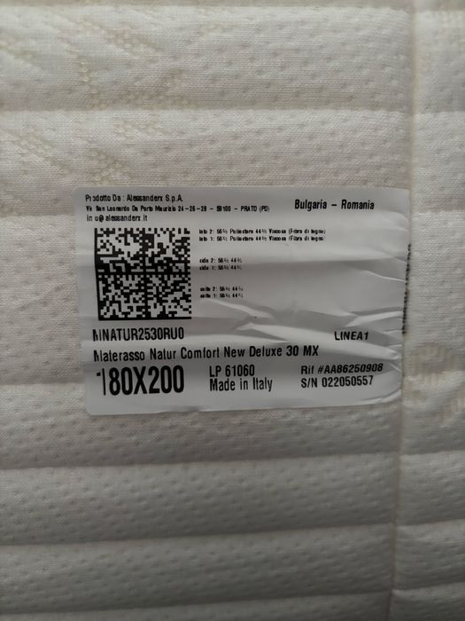 Матрак Magniflex Naturcomfort Deluxe 180/200/30см