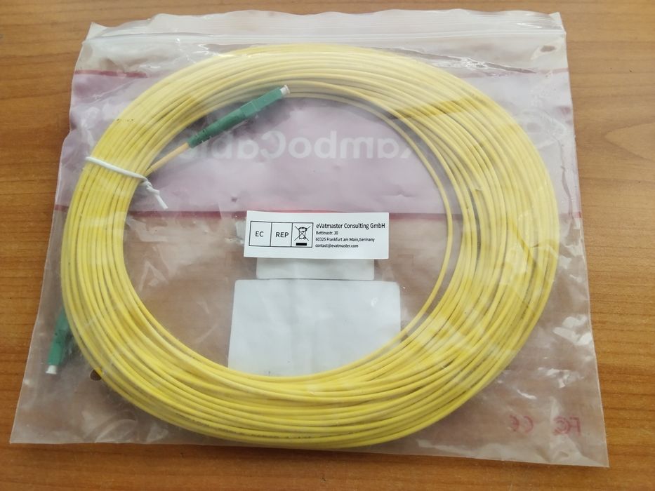 чисто нов 25метра оптичен кабел за оптичен интернет и оптичен рутер