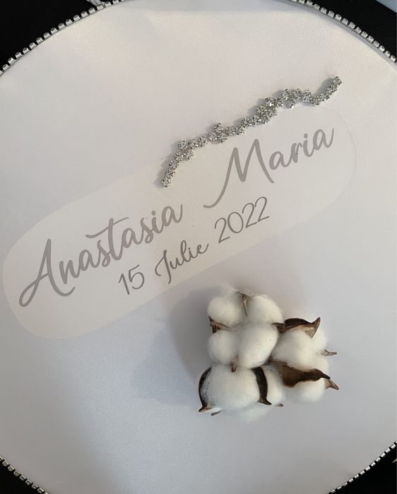 Trusou botez personalizat / Lumanare botez / Cutie botez personalizata