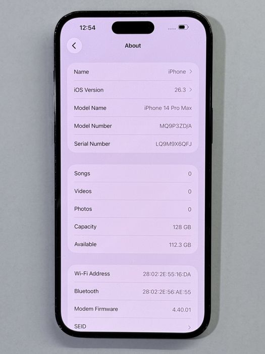 iPhone 14 ProMax Black 94% battery