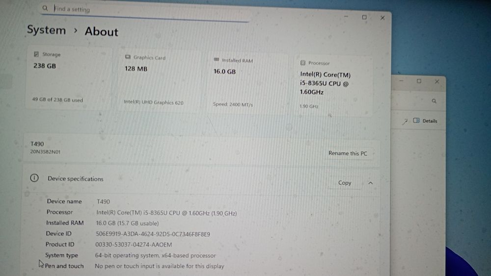 Lenovo ThinkPad T490