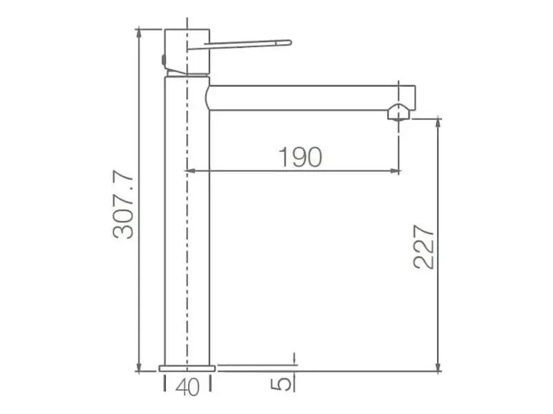 Смесител за мивка IMEX - Milos Black - висока