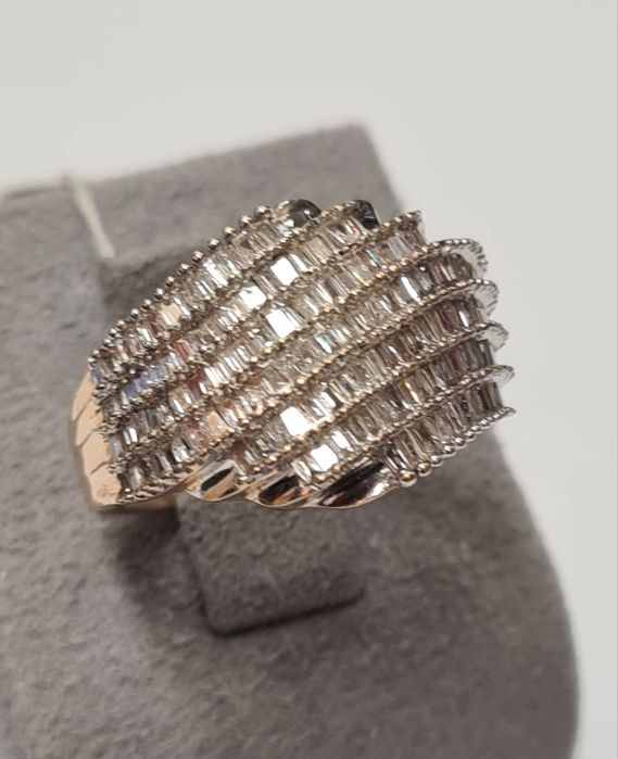 Inel din aur galben 14k cu diamante naturale, IAU801