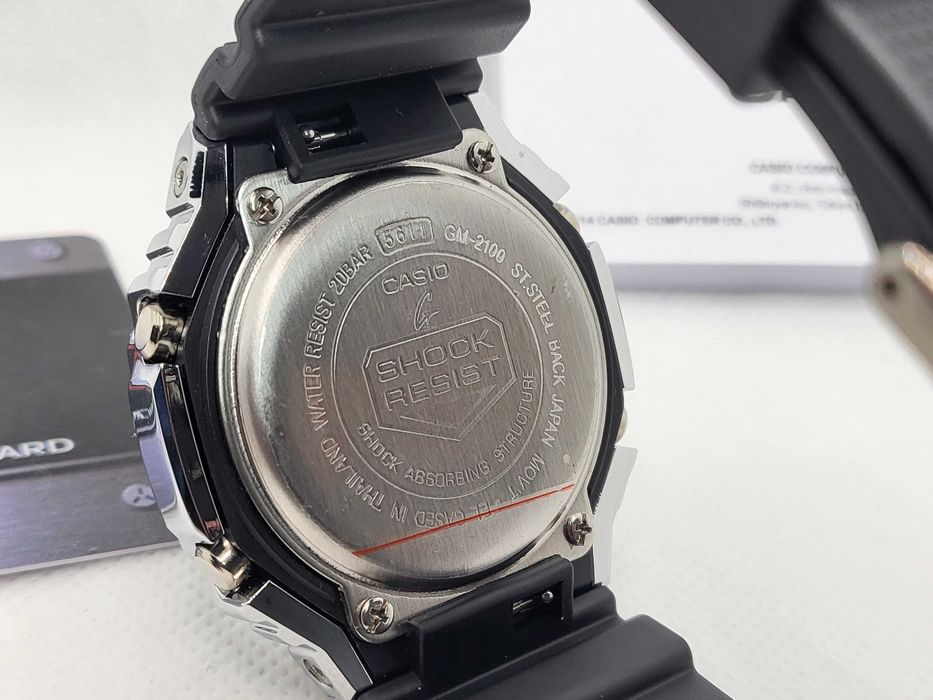 Ceas Casio g shock GM 2100 1aer ,Metal Silver black .Nou,Garantie 2ani