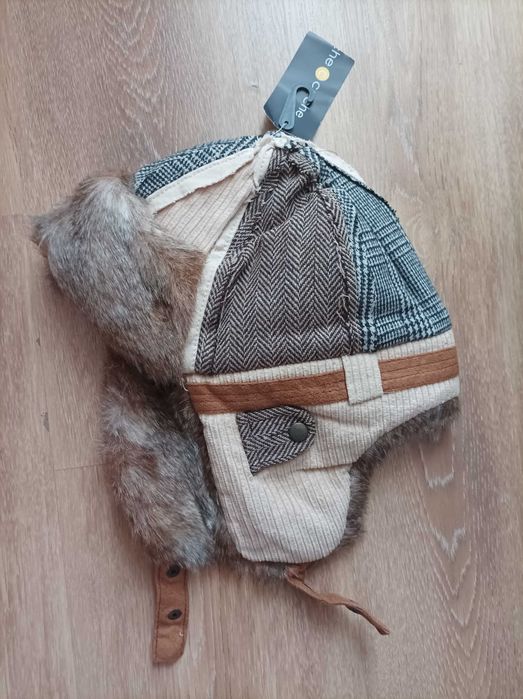 Естествен косъм Chache Chache -58см шапка ушанка